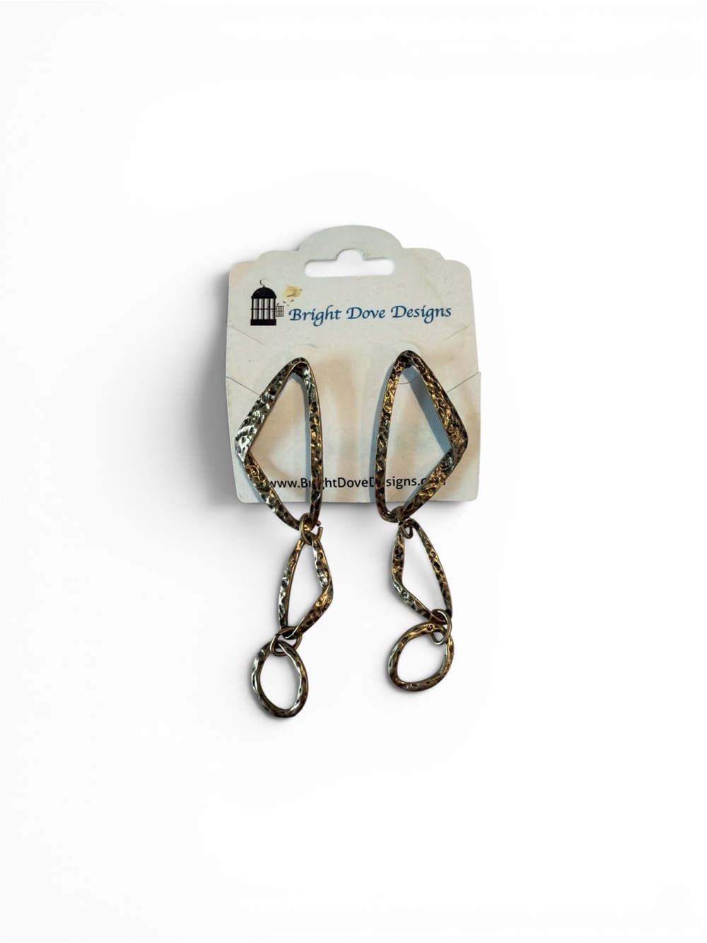 Bright Dove Designs Hammered Gold‎ Drop Earrings